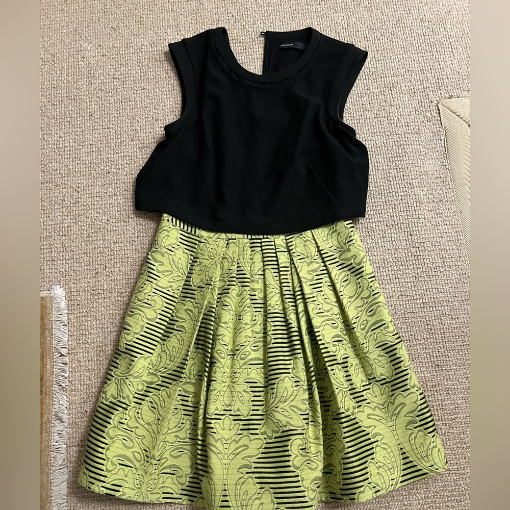 Elegant Black and Green Dress